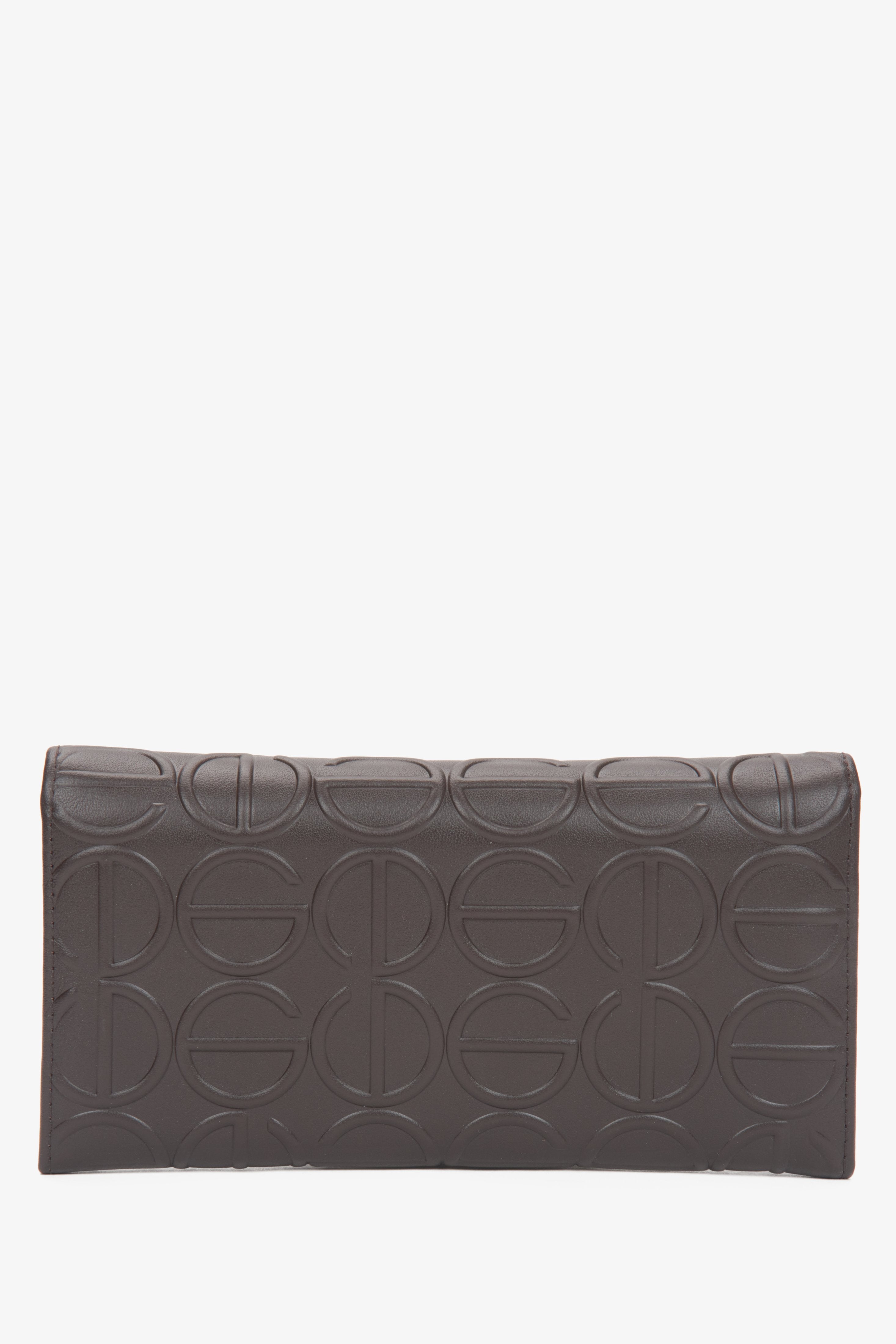 Saddle brown continental wallet made of premium leather for women by Estro.