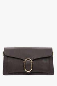 Women's Small Saddle Brown Shoulder Bag, Handmade in Italy.