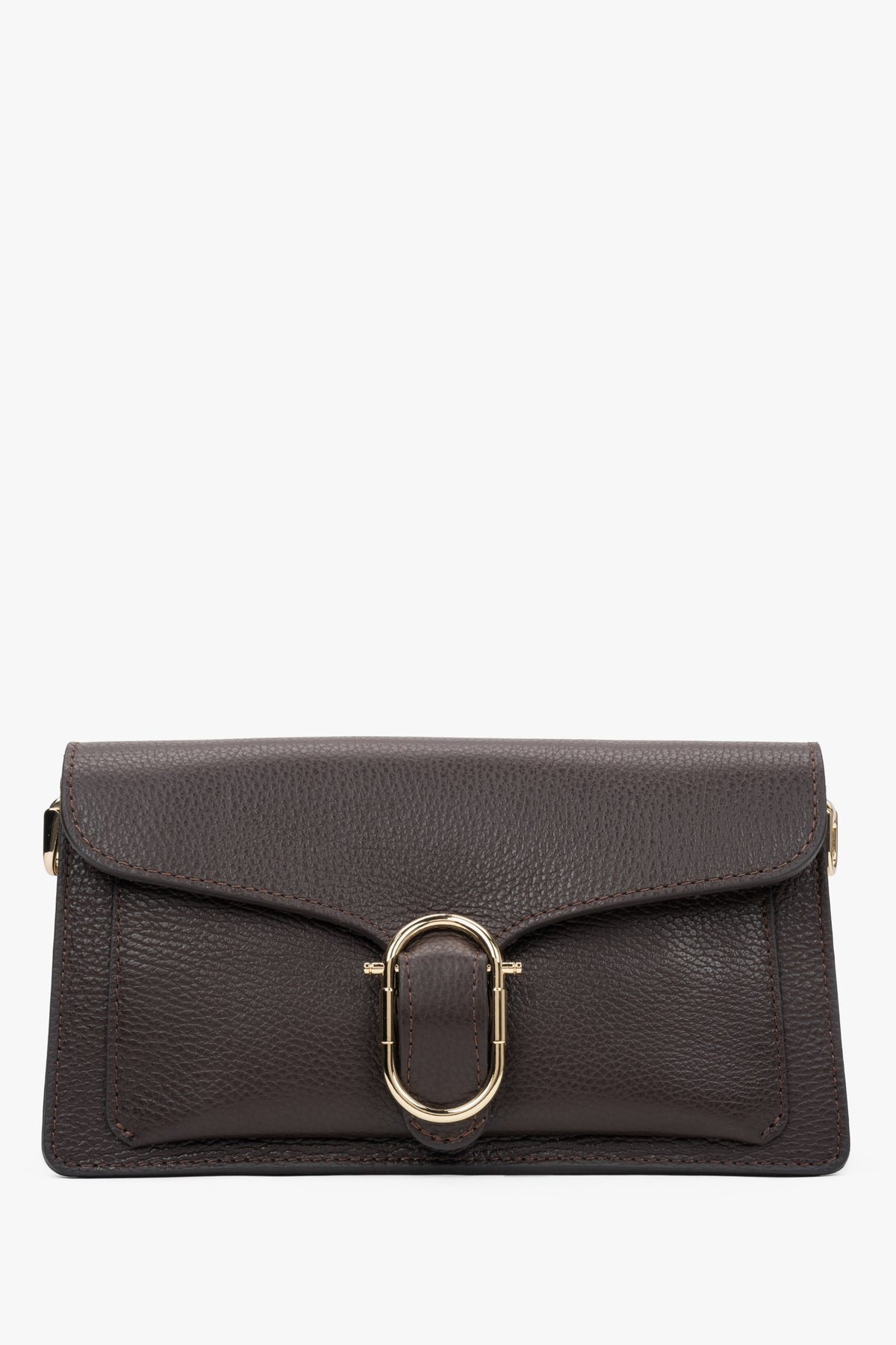Women's Small Saddle Brown Shoulder Bag, Handmade in Italy.