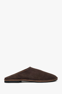 Women's Soft Saddle Brown Velour Mules Estro ER00117373.