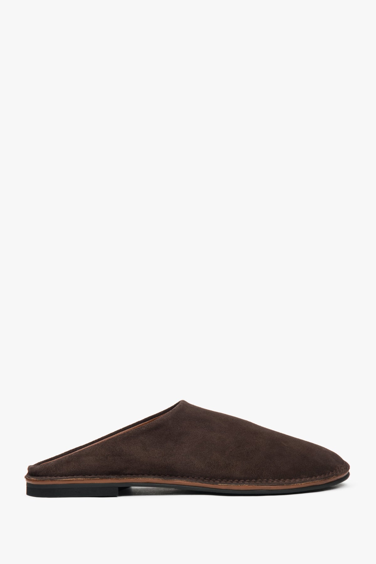 Women's Soft Saddle Brown Velour Mules Estro ER00117373.