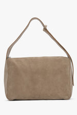 Women's Sand Beige Messenger Bag made of Premium Italian Leather Estro ER00116335.