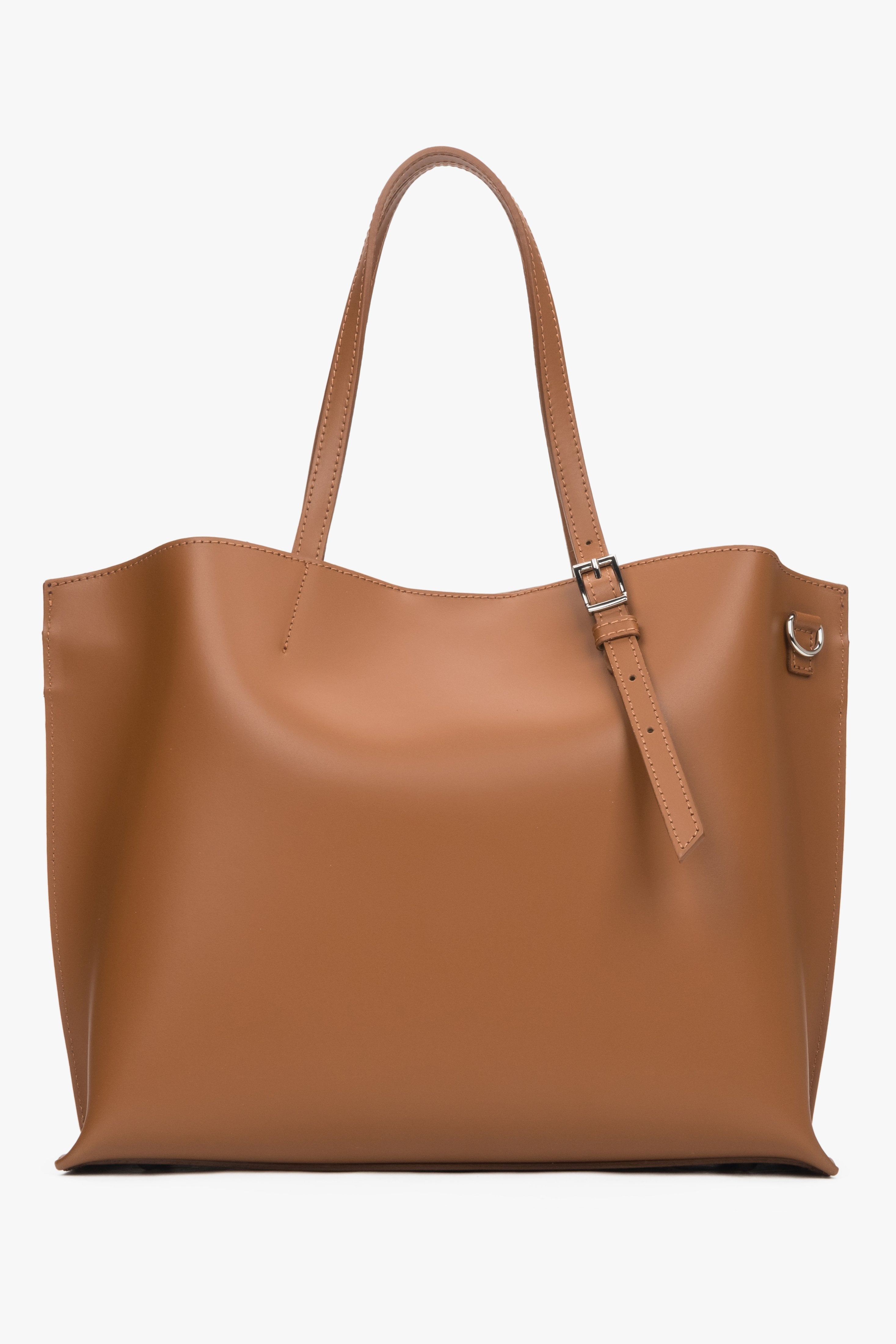 Women's Bronze Shopper Bag made of Premium Italian Genuine Leather Estro ER00116784.