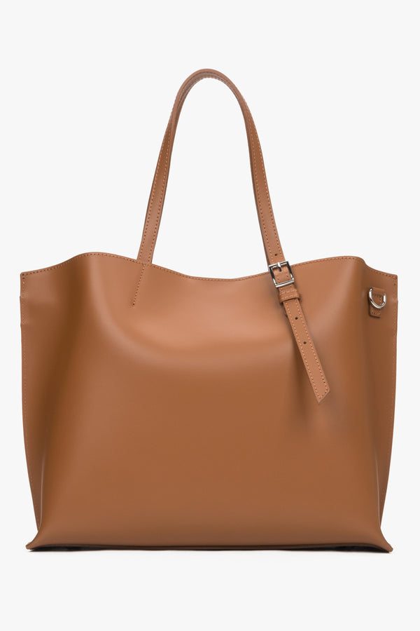 Women's Bronze Shopper Bag made of Premium Italian Genuine Leather Estro ER00116784.