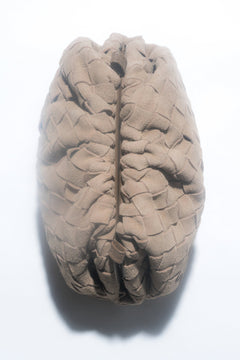 Women's Small Beige Pouch Bag in Genuine Velour Estro ER00118998.