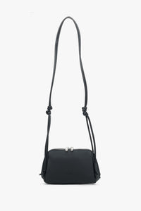 Women's Small Black Soft Genuine Leather Crossbody Bag Estro ER00118933.