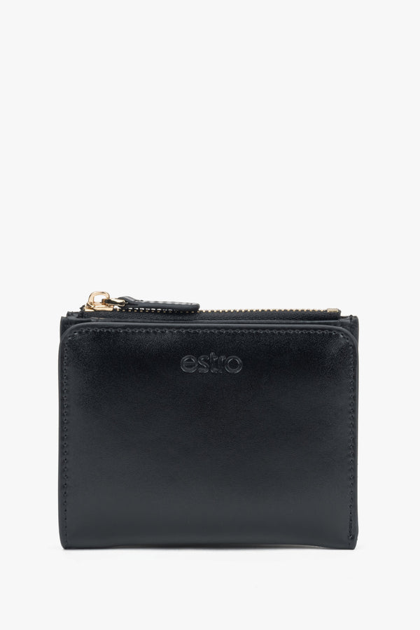 Women’s Small Black Wallet made of Genuine Leather Estro ER00118309.