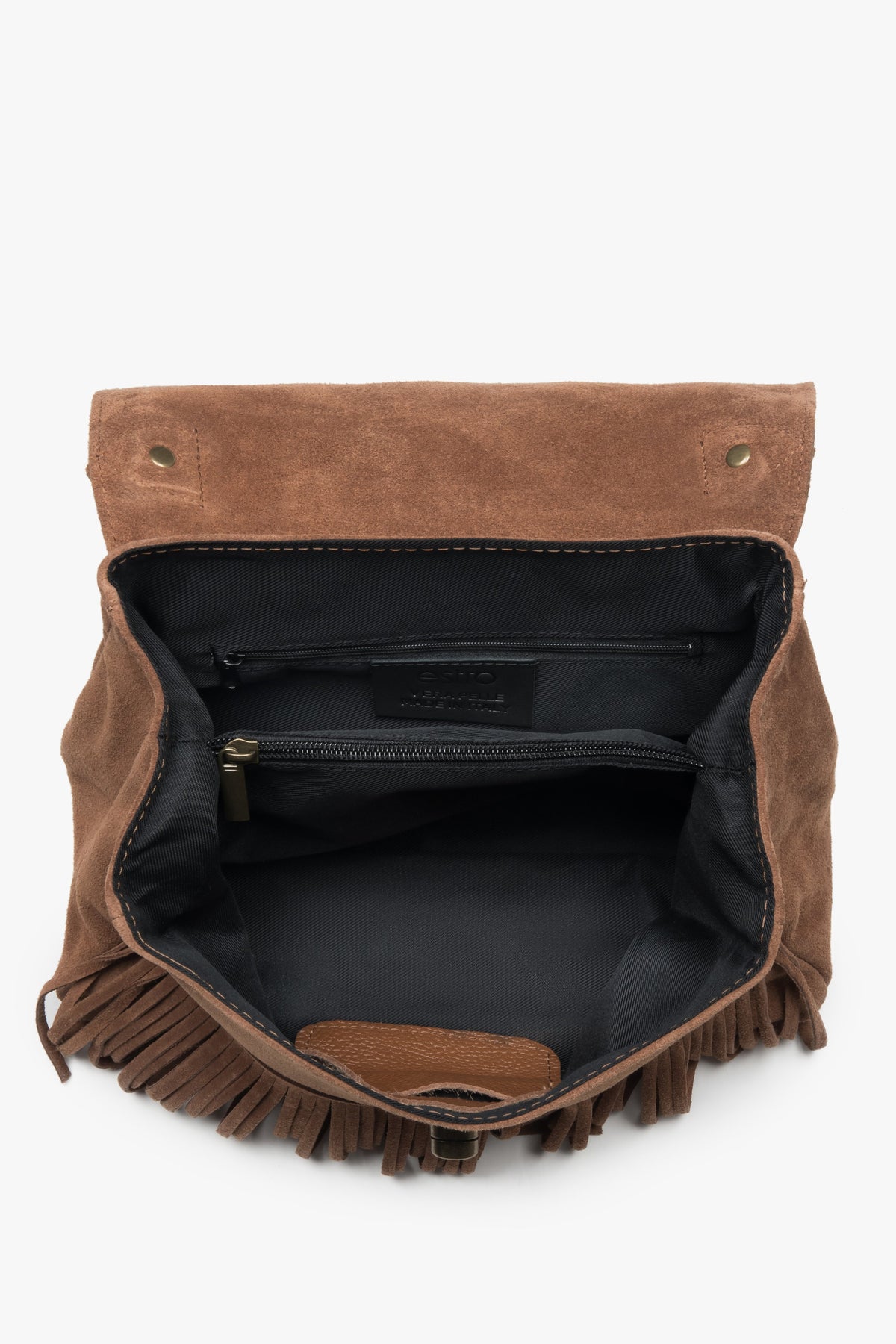 Close-up detail of the premium Italian velour and gold hardware, emphasizing the luxurious finish and craftsmanship.
