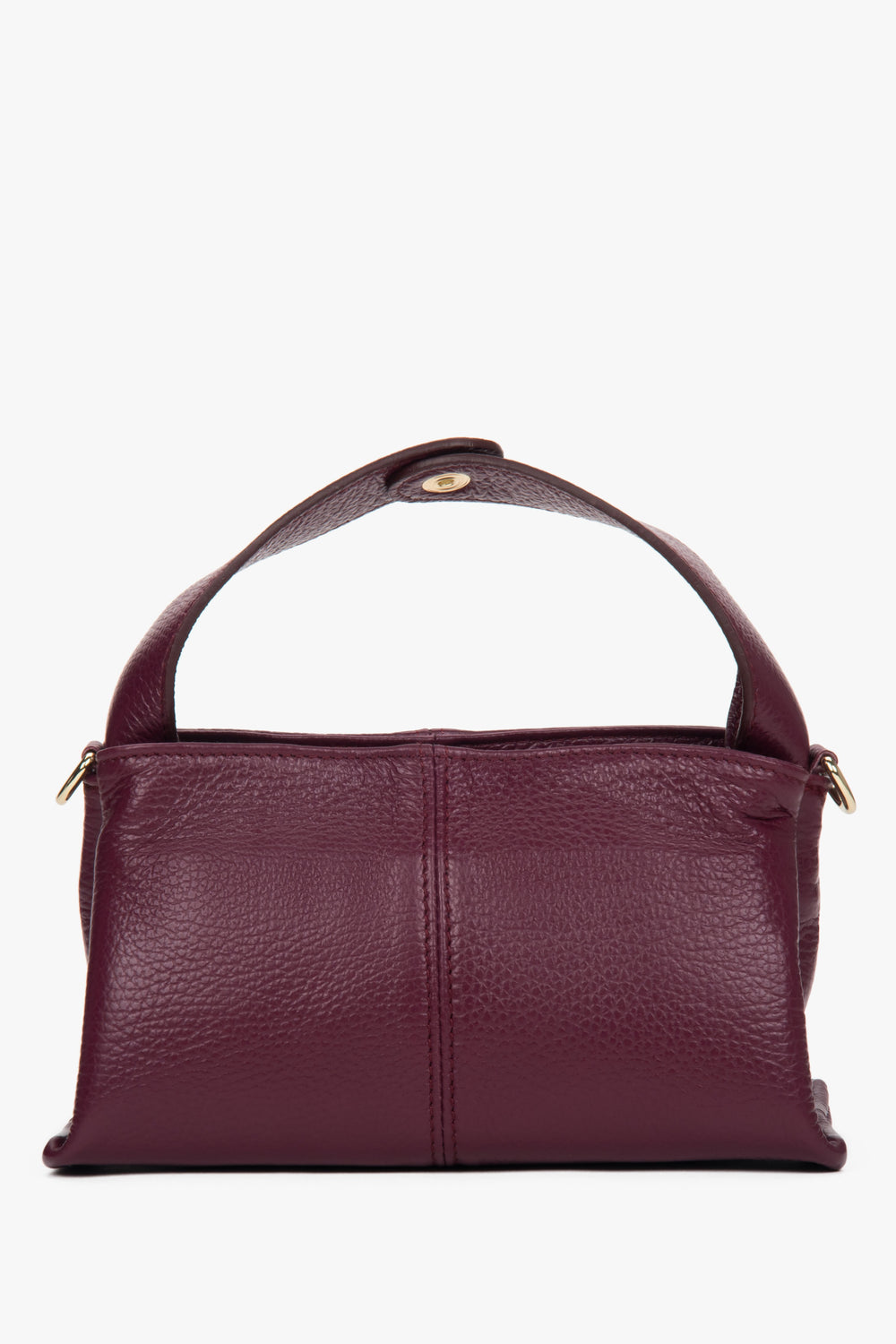 Women's Small Burgundy Handbag made of Premium Italian Genuine Leather Estro ER00118554.