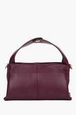 Women's Small Burgundy Handbag made of Premium Italian Genuine Leather Estro ER00118554.