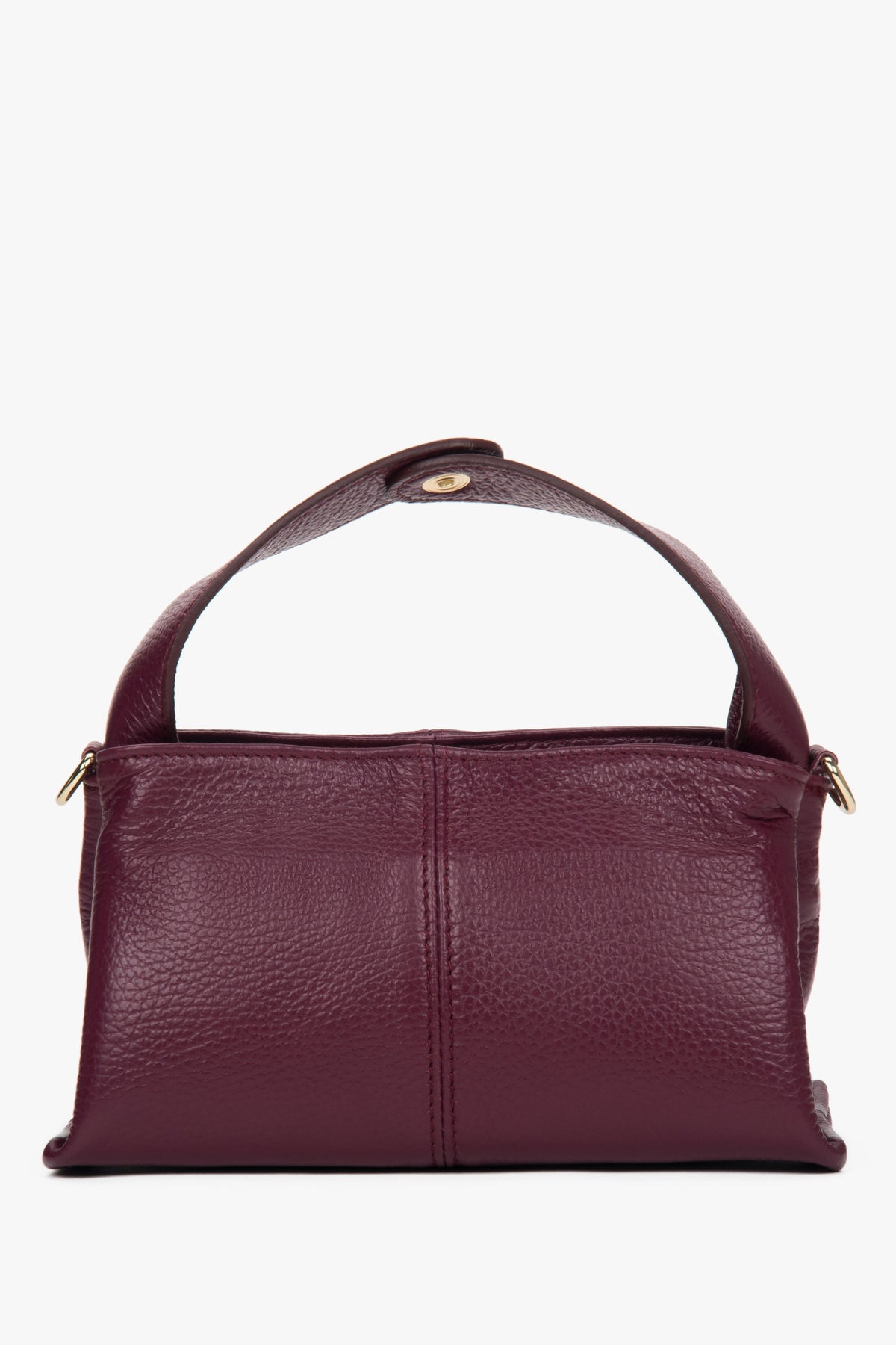 Women's Small Burgundy Handbag made of Premium Italian Genuine Leather Estro ER00118554.