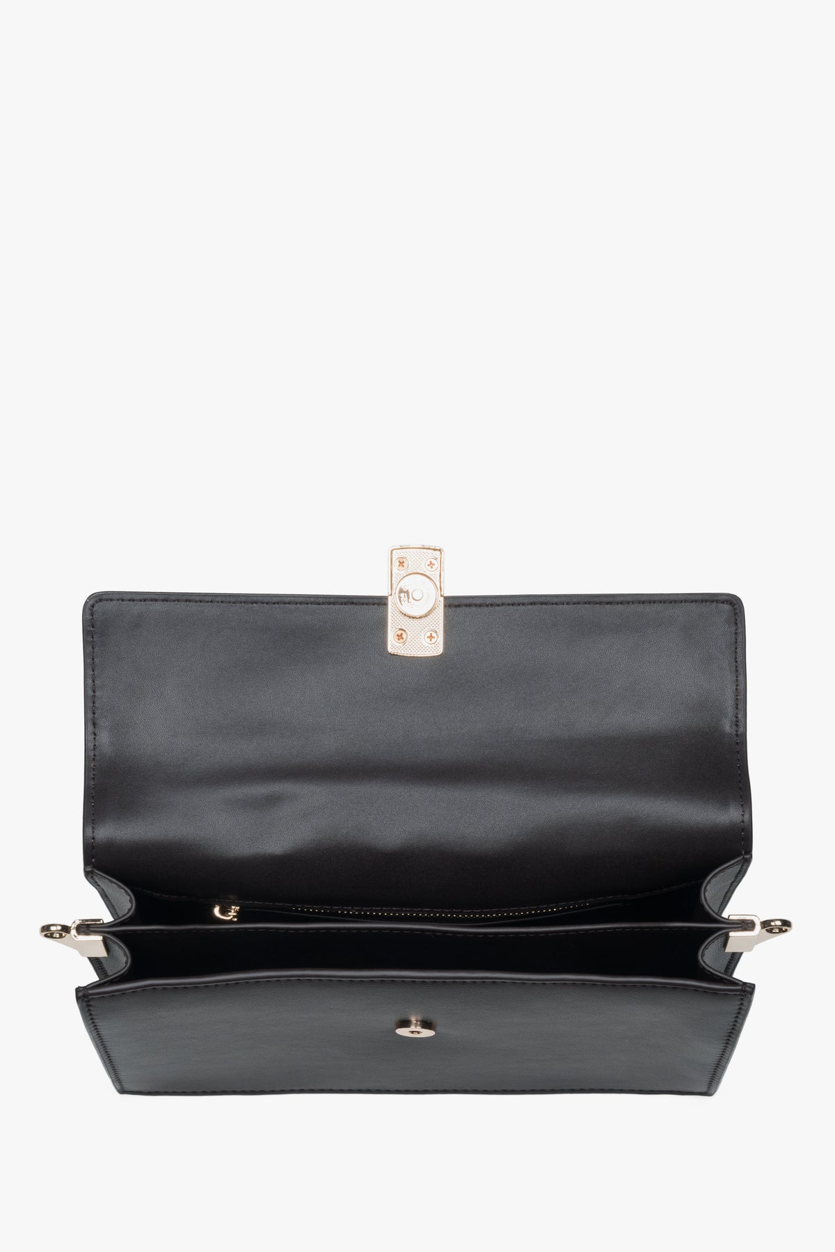Genuine leather small dark brown crossbody bag with stylish gold details, perfect for everyday use.