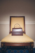 Women’s Small Dark Brown Leather Satchel Handbag Estro ER00116854.