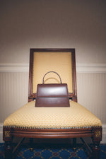 Women’s Small Dark Brown Leather Satchel Handbag Estro ER00116854.