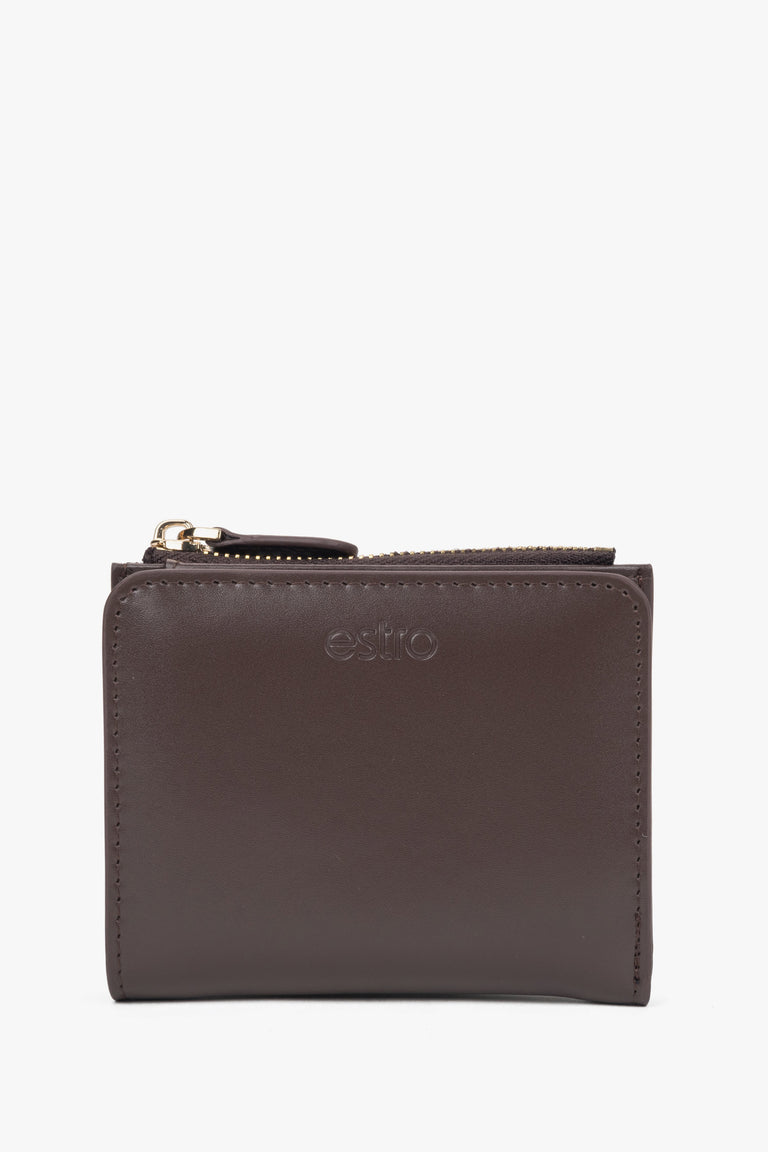 Women’s Small Dark Brown Wallet made of Genuine Leather Estro ER00118310.