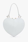 Women's Small White Leather Heart-Shaped Bag Estro ER00117470