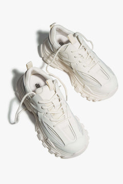 Women's Light Beige Low-Top Chunky Platform Sneakers ES8 ER00112610.