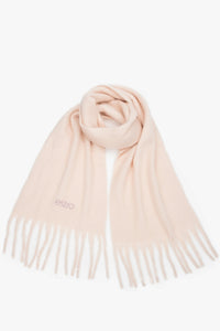 Women's Soft Beige Scarf with Fringes Estro ER00117403