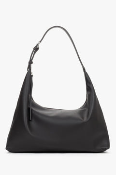 Women’s Spacious Dark Brown Shopper Bag in Genuine Leather Estro ER00119536.