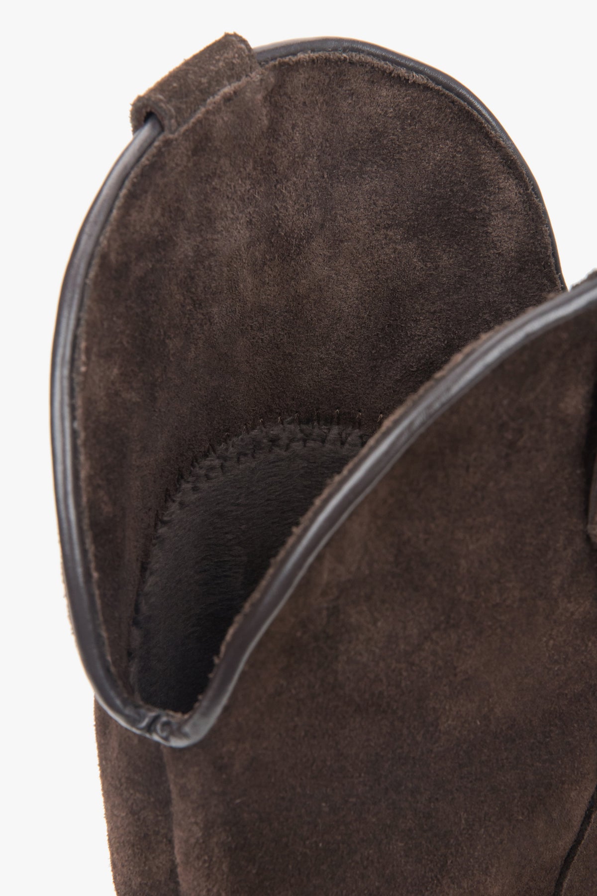 Dark Brown, Tall Women's Cowboy Boots – Estro ER00118325, made of Premium Italian Velour.