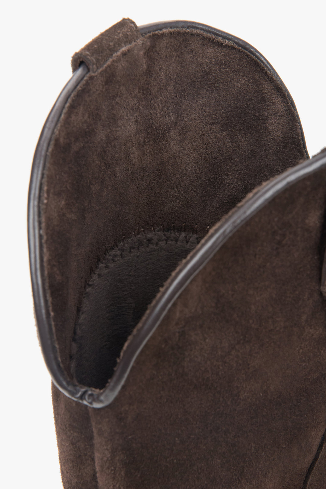 Dark Brown, Tall Women's Cowboy Boots – Estro ER00118325, made of Premium Italian Velour.