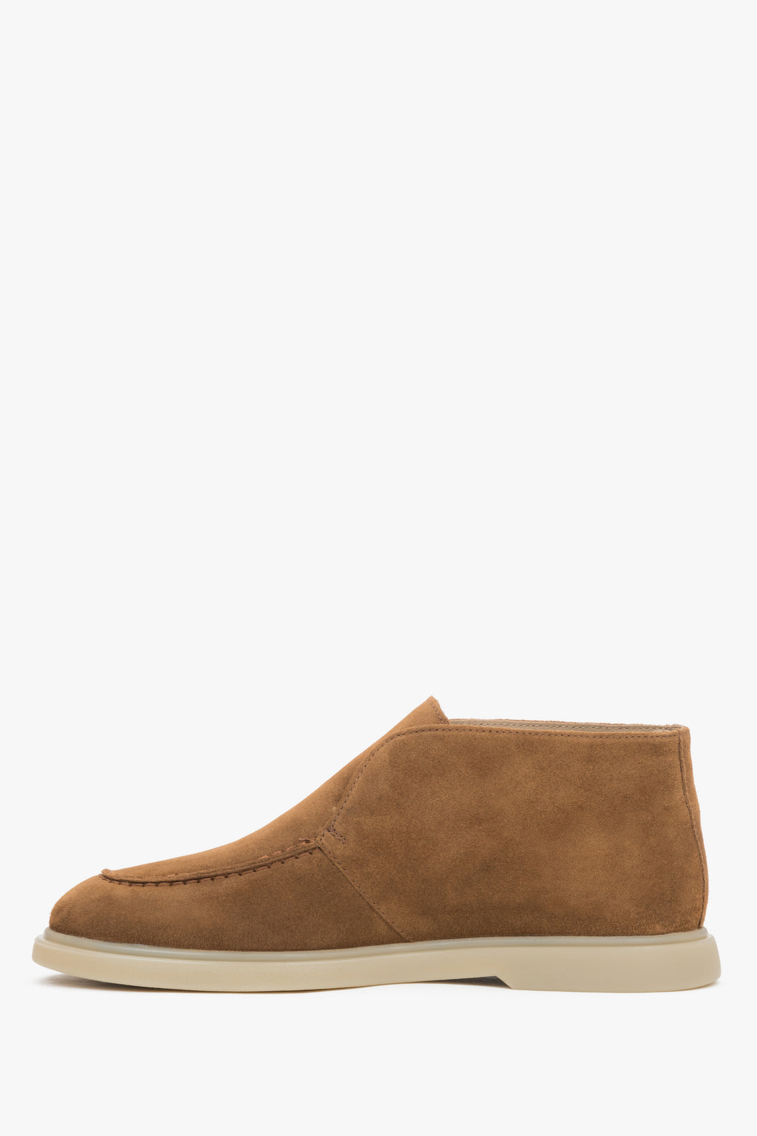 Brown platform loafers for women by Estro, made of luxurious genuine Italian suede.