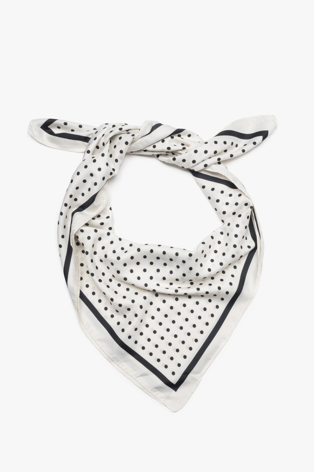 Women's White & Black Polka Dot Neckerchief Estro ER00118509.