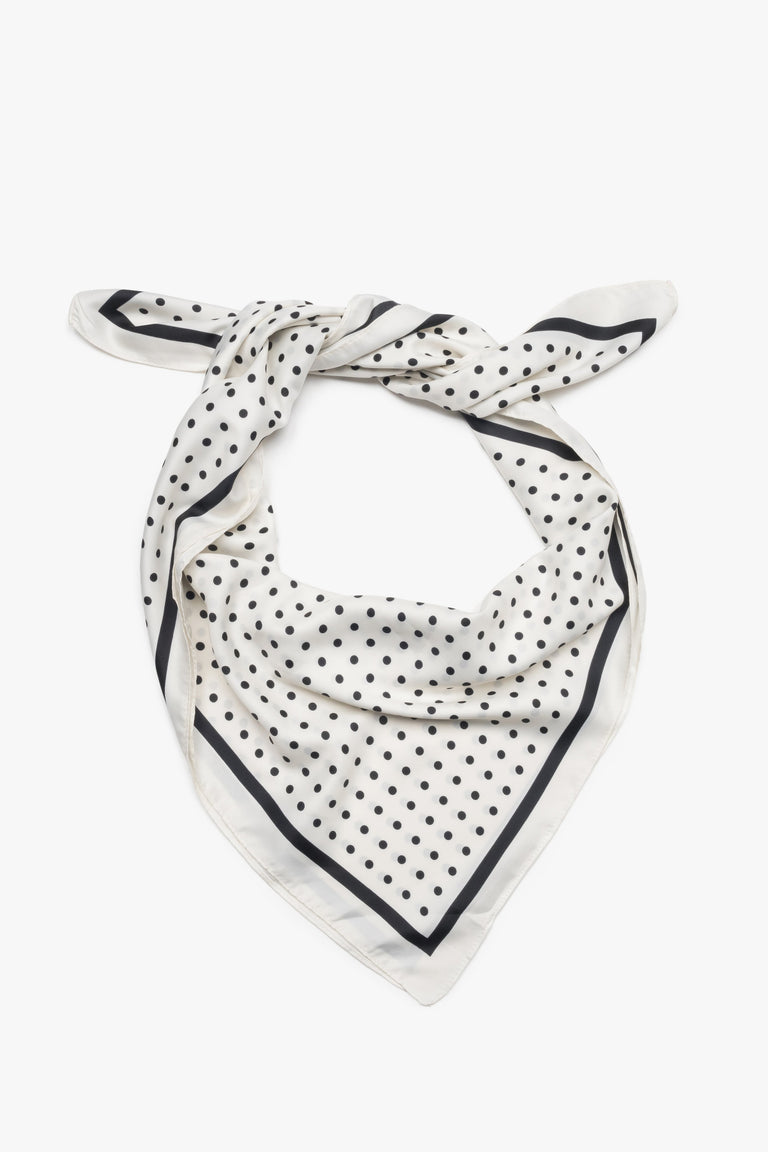Women's White & Black Polka Dot Neckerchief Estro ER00118509.