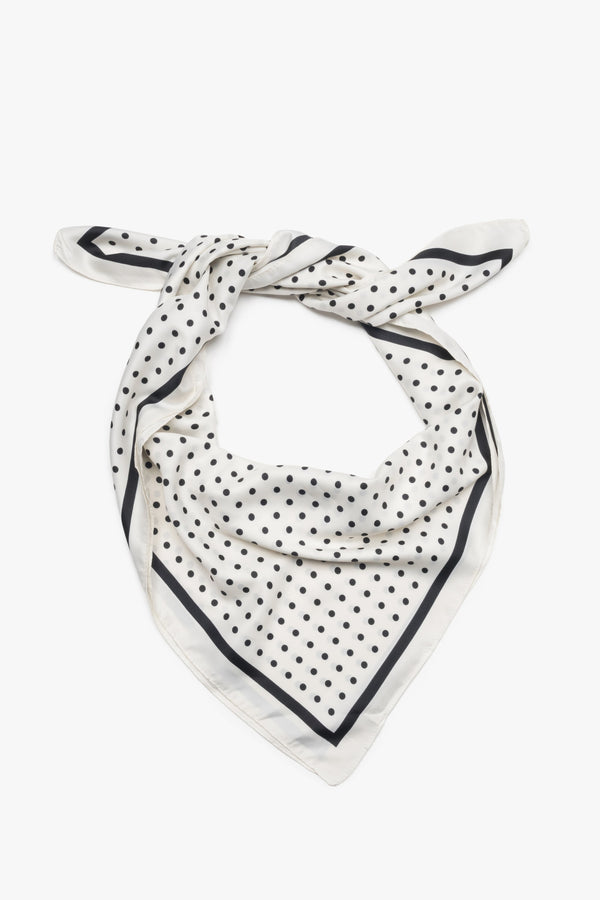 Women's White & Black Polka Dot Neckerchief Estro ER00118509.