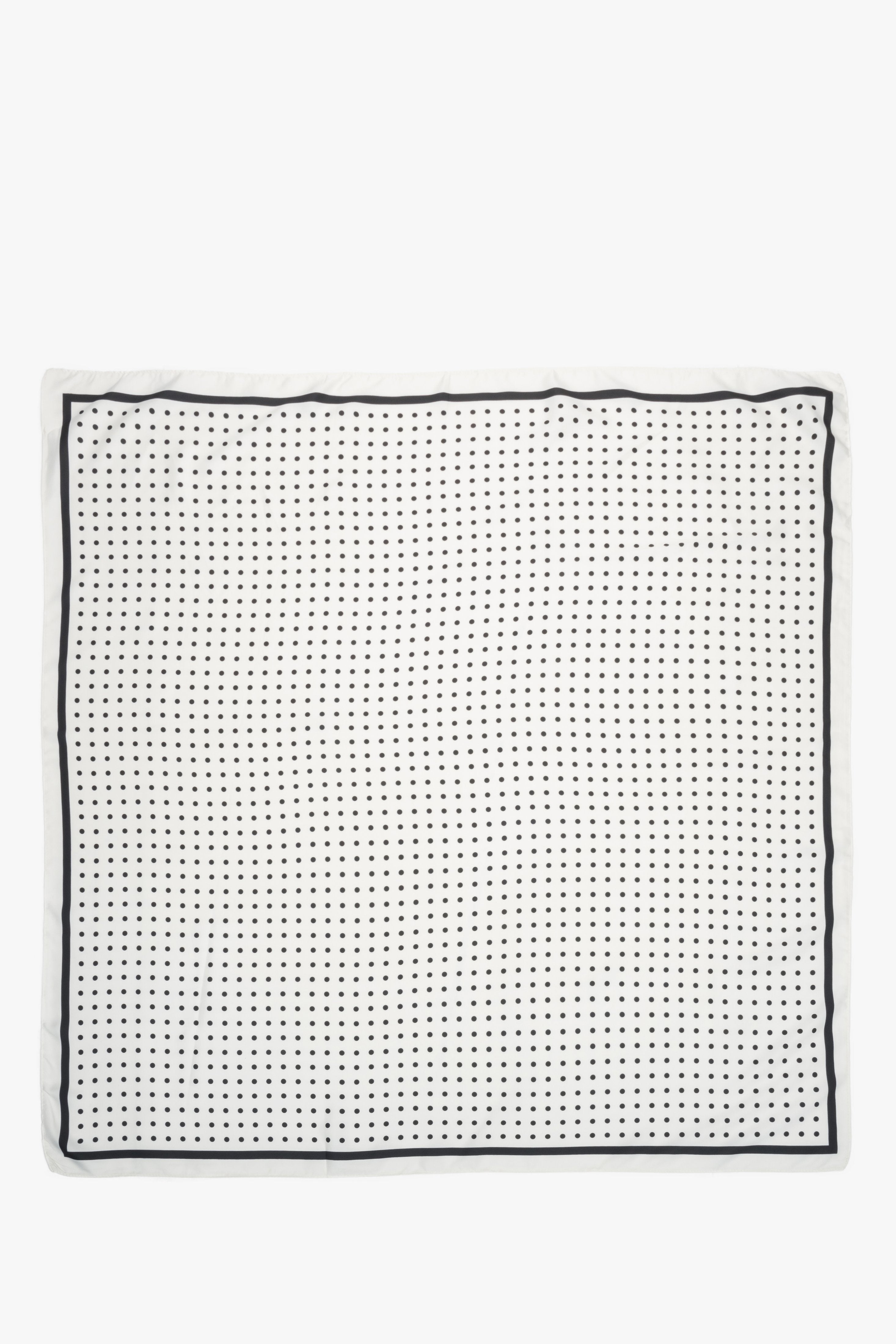 White and black women’s neckerchief with polka dots Estro.