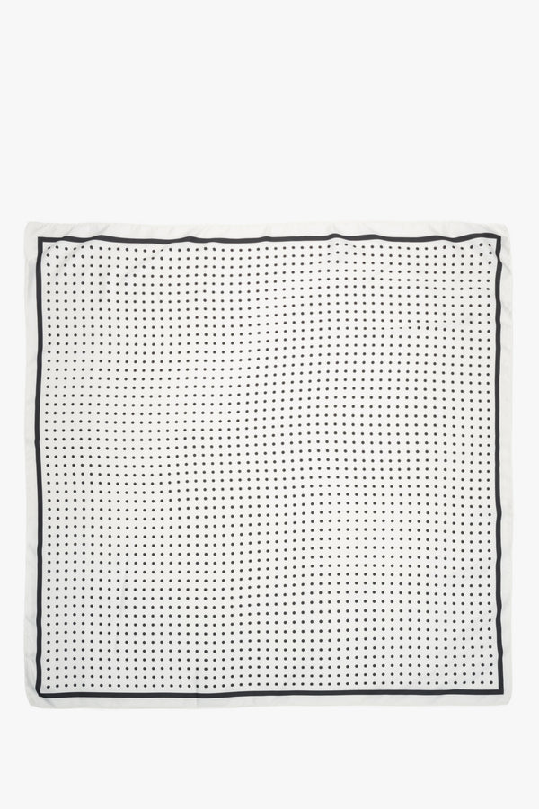 White and black women’s neckerchief with polka dots Estro.