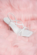 Women’s White High-Heeled Sandals in Genuine Leather Estro ER00116892.
