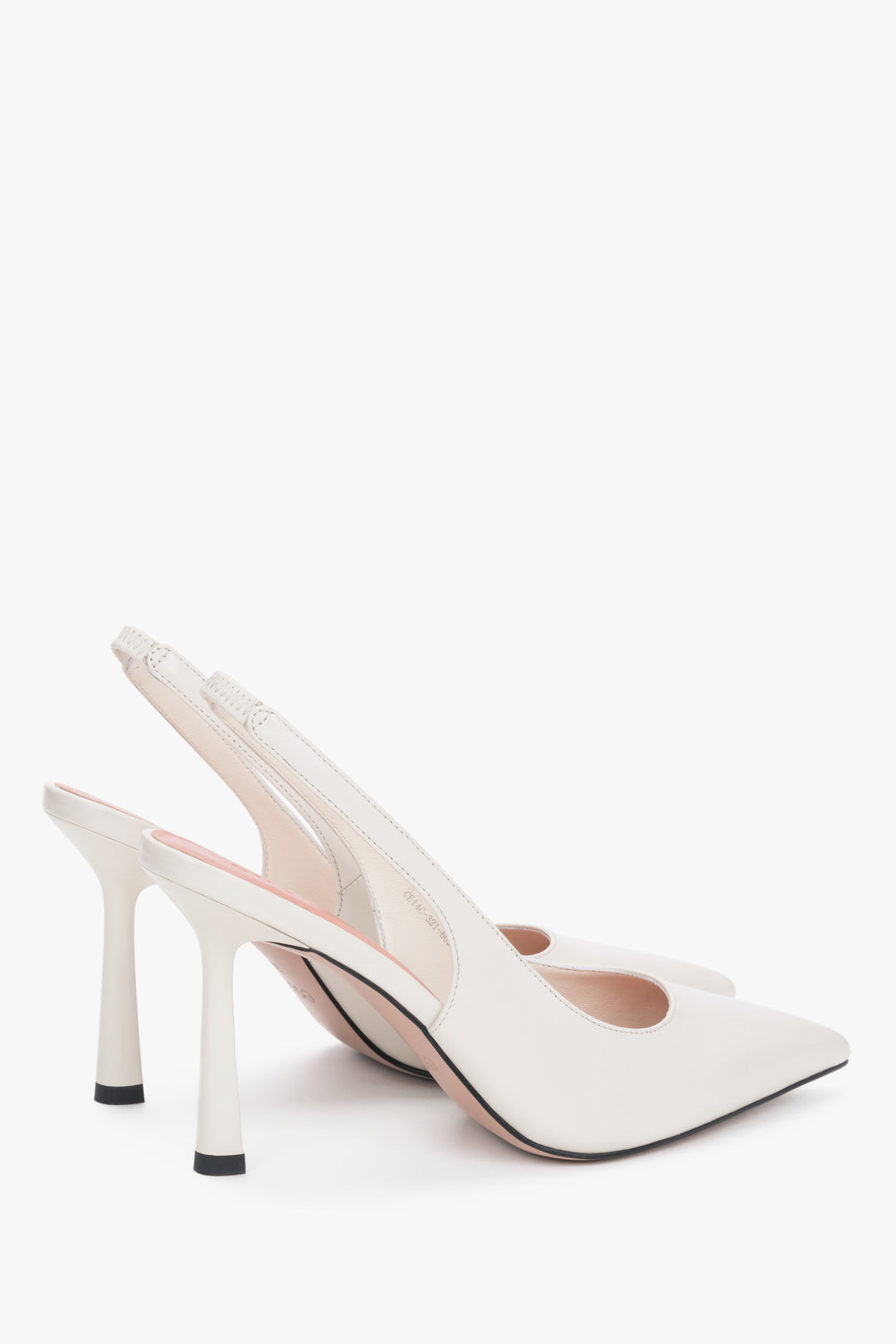 Women's pointed-toe slingback heels in genuine leather, Estro.