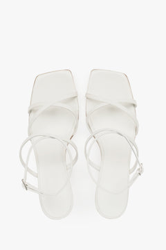 Guglielmo Rotta white leather sandals – luxury Italian craftsmanship for weddings and galas.