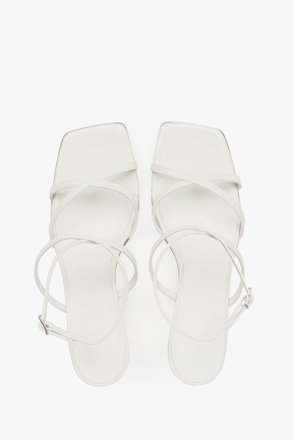 Guglielmo Rotta white leather sandals – luxury Italian craftsmanship for weddings and galas.
