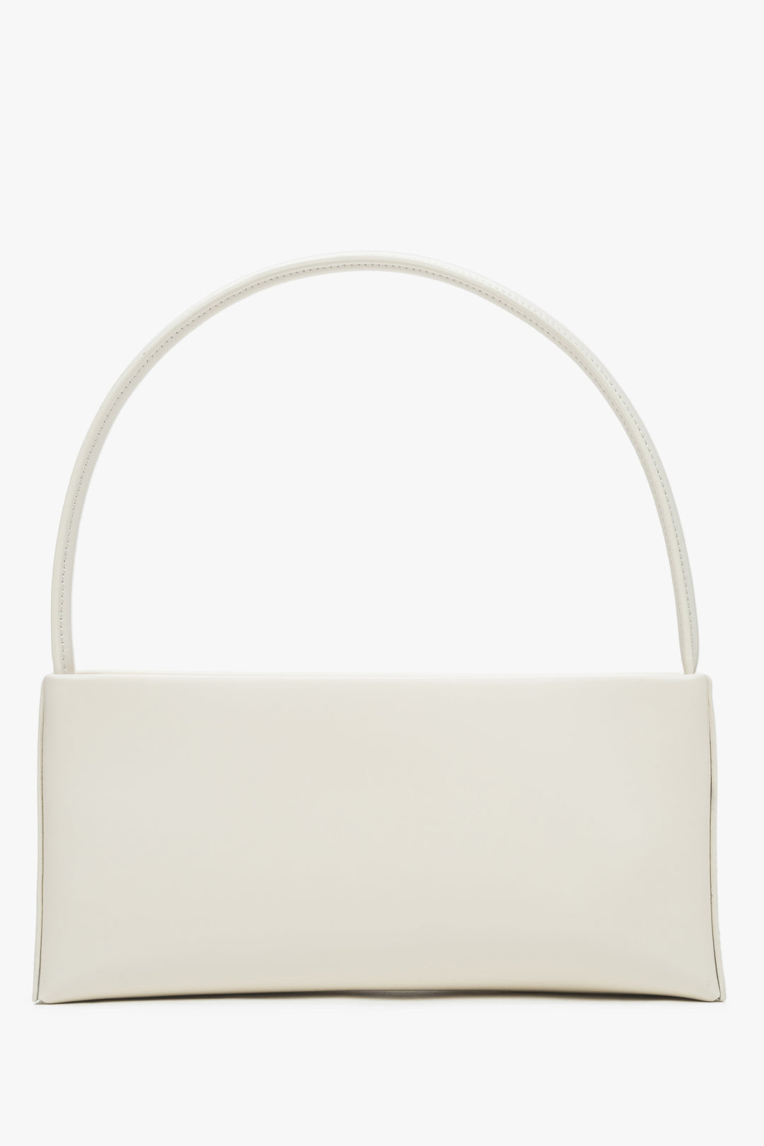 Estro white women's shoulder bag, made of leather.