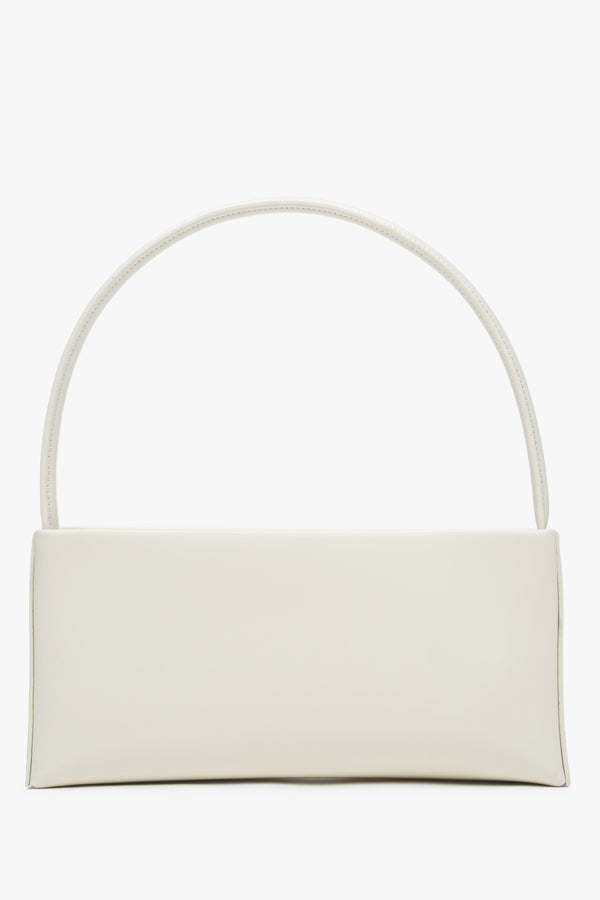 Estro white women's shoulder bag, made of leather.