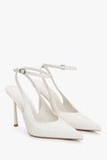 Women’s White Slingback Pumps made of Genuine Leather Estro ER00119279.