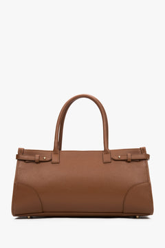 Women's Brown Tote Handbag made of Premium Italian Genuine Leather Estro ER00117433.