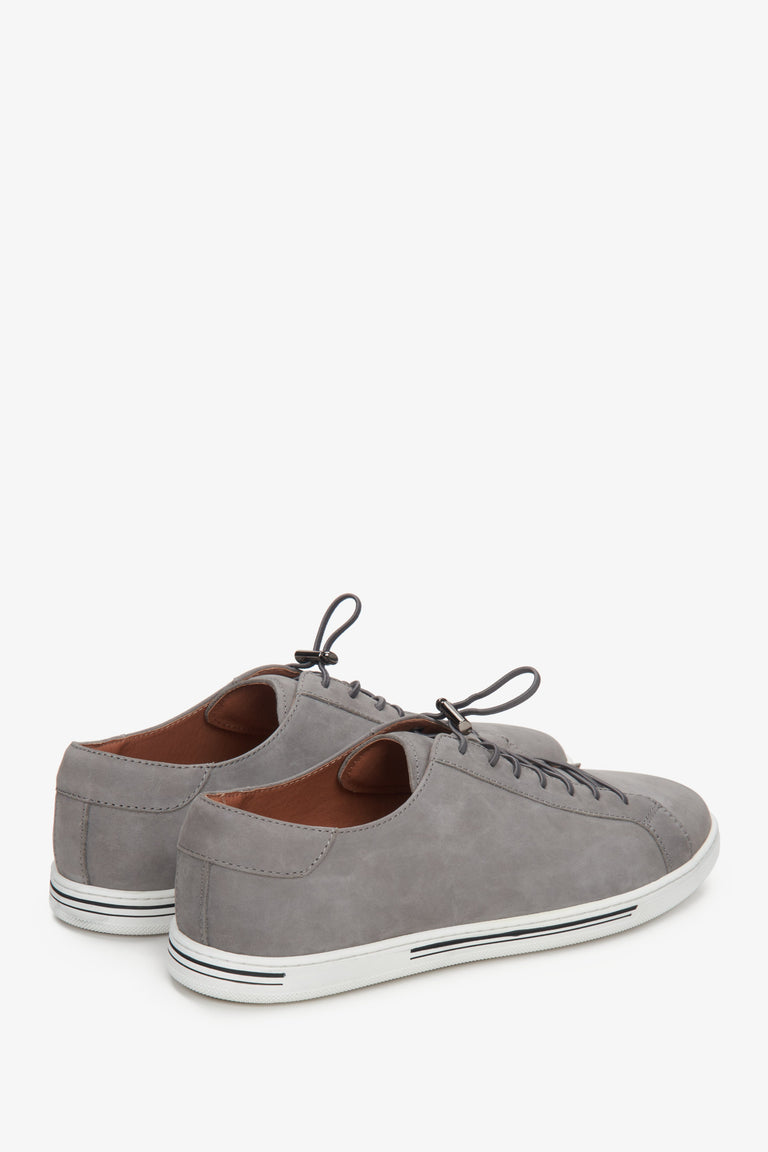 Grey nubuck men's sneakers by Estro.