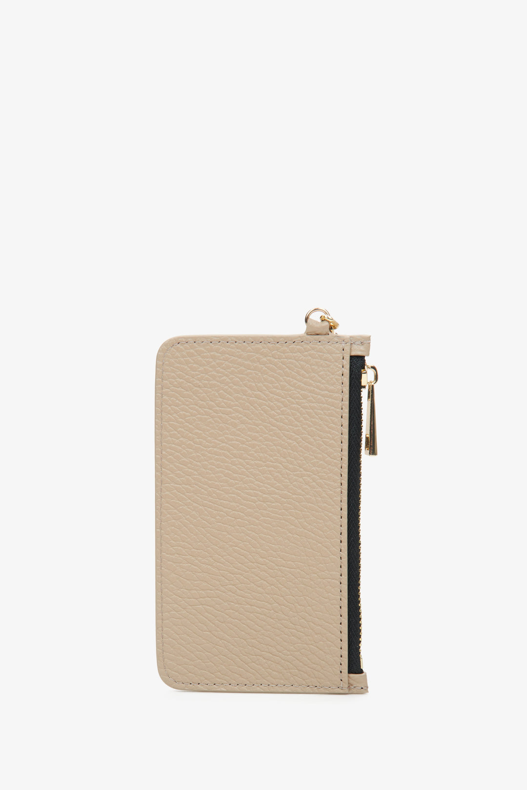 Estro women's compact beige wallet - reverse side.