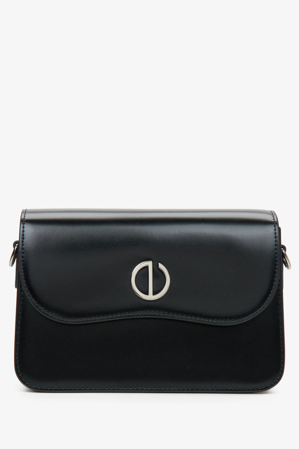 Women's Small Black Leather Bag Estro ER00115768.