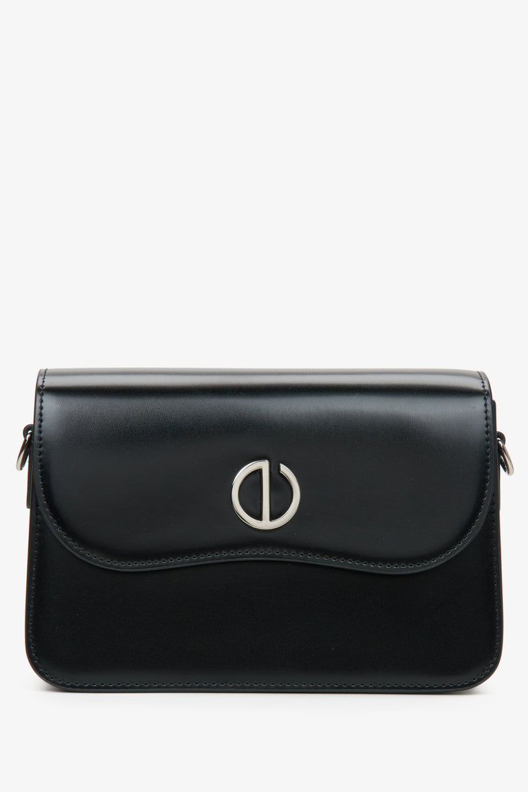 Women's Small Black Leather Bag Estro ER00115768.