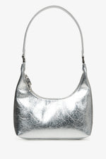 Women's Silver Patent Leather Handbag Estro ER00114930