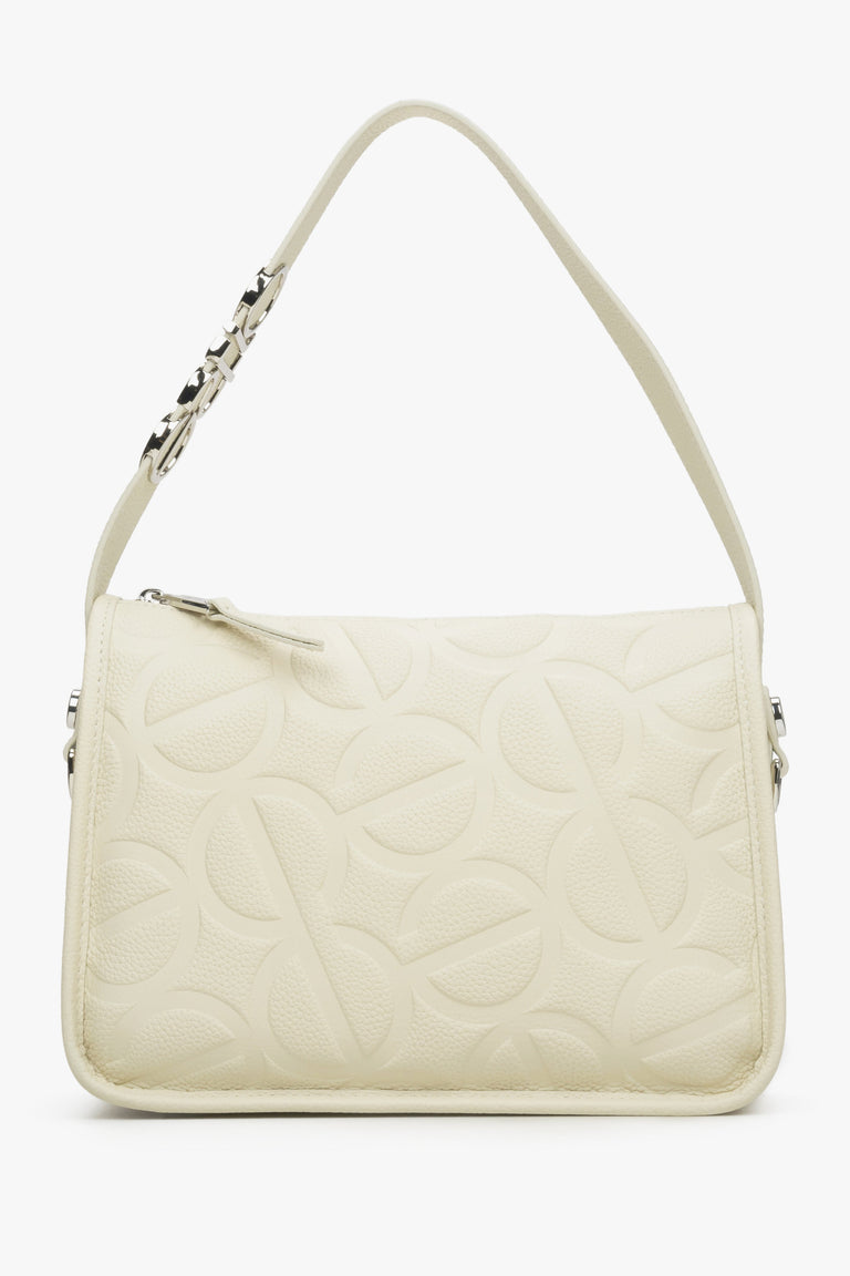 Women's Cream Beige Shoulder Bag Estro ER00114943