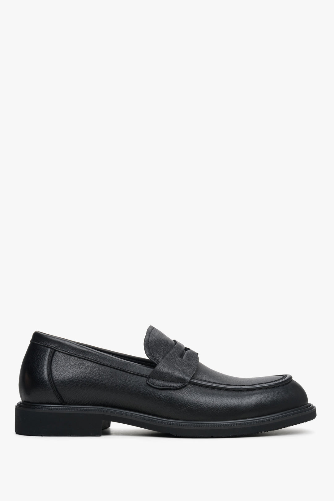 Men's Black Loafers made of Genuine Leather Estro ER00113950.