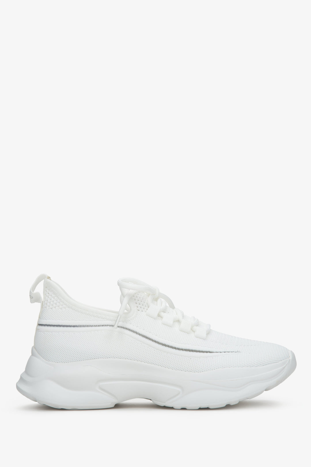 White Low-Top Women's Mesh Sneakers Estro ER00113221