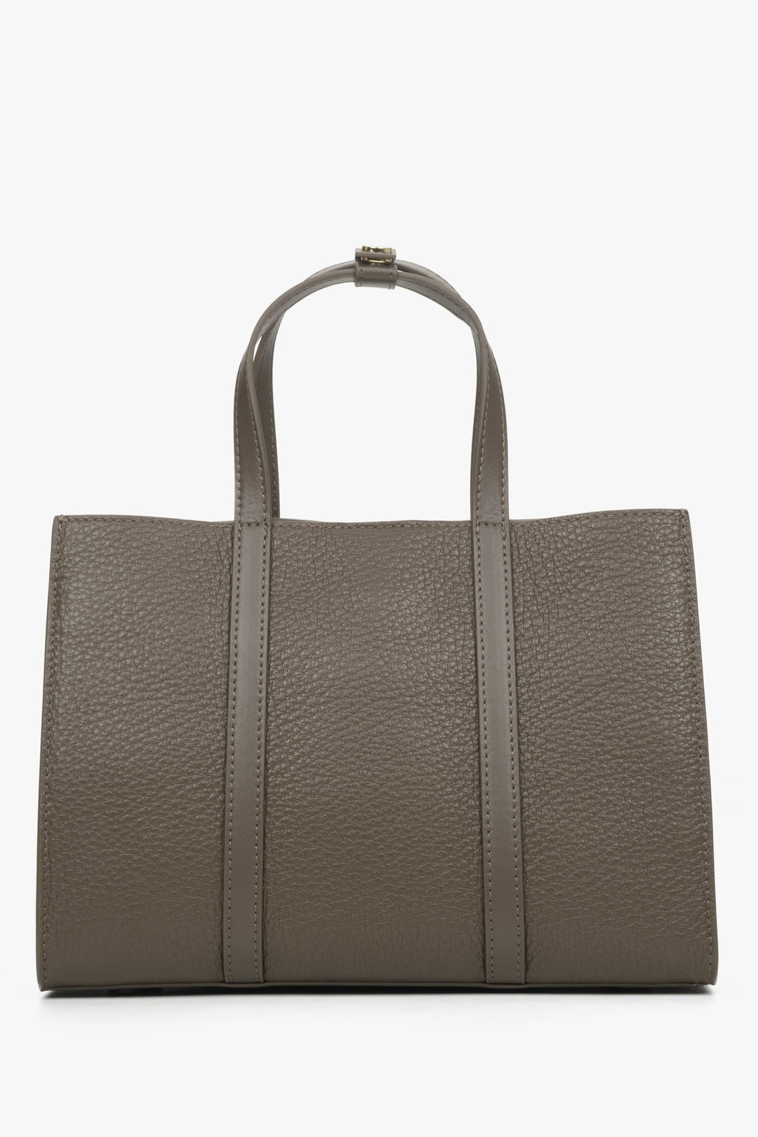 Brown leather shopper bag by Estro.