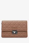 Women's Brown Shoulder Bag made of Quilted Genuine Leather Estro ER00114417.