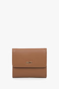 Women's Small Tri-Fold Brown Wallet made of Genuine Leather Estro ER00114487.